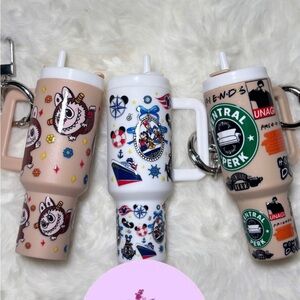Cartoon character Mini Tumbler Keychains
